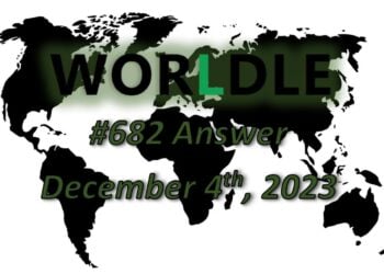 Daily Worldle 682 Answers - December 4th 2023