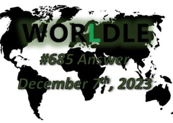 Daily Worldle 685 Answers - December 7th 2023