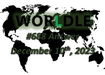 Daily Worldle 688 Answers - December 10th 2023