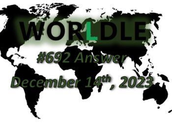Daily Worldle 692 Answers - December 14th 2023