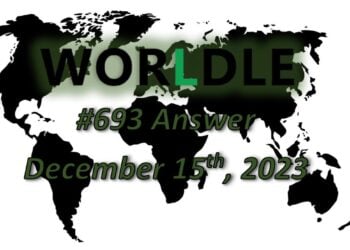 Daily Worldle 693 Answers - December 15th 2023
