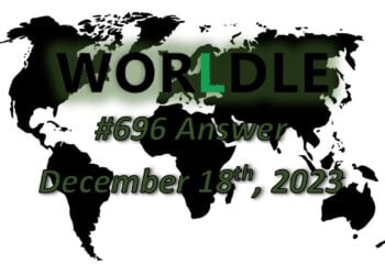 Daily Worldle 696 Answers - December 18th 2023