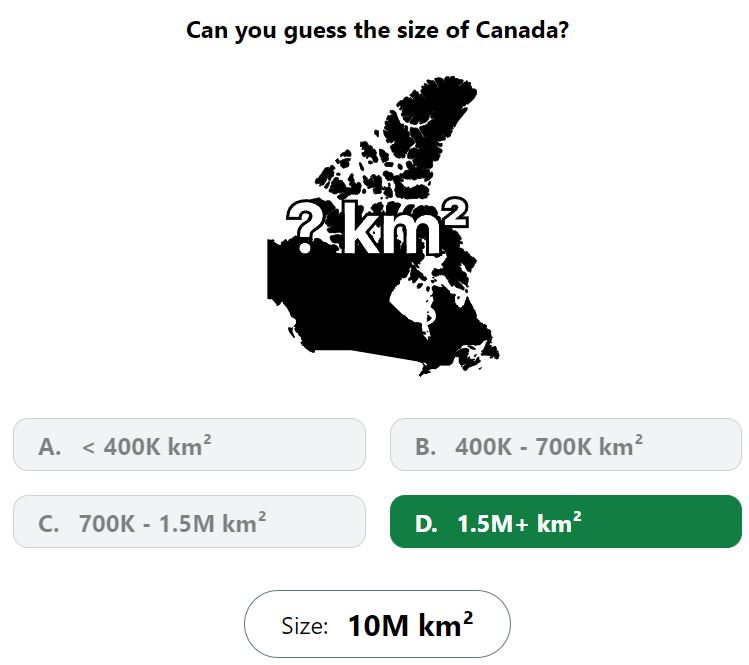 Daily Worldle 696 Bonus Size Answer - December 18th 2023