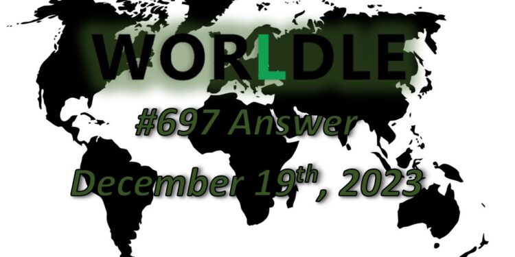 Daily Worldle 697 Answers - December 19th 2023