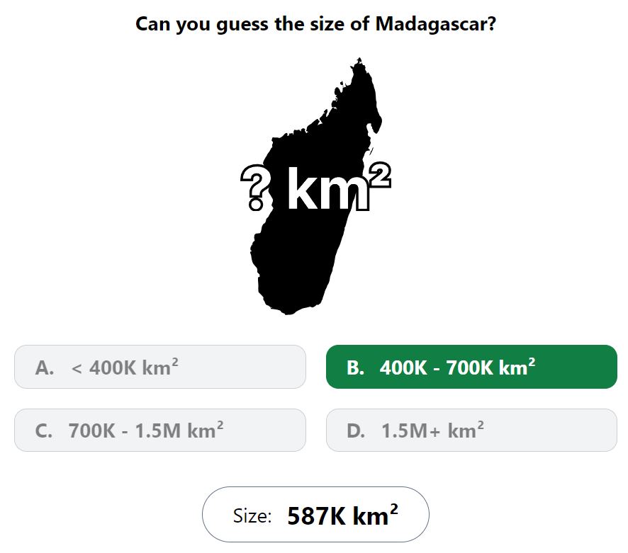 Daily Worldle 699 Bonus Size Answer - December 21st 2023