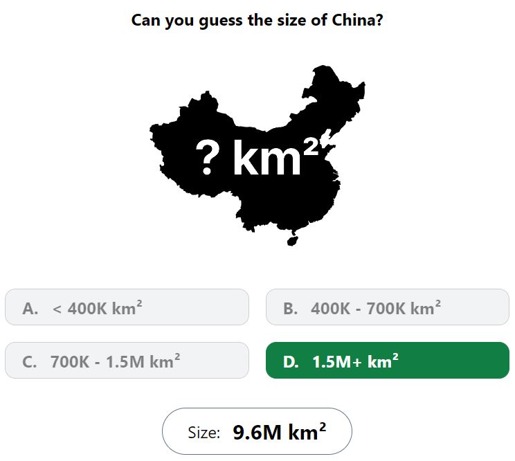Daily Worldle 703 Bonus Size Answer - December 25th 2023