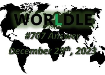 Daily Worldle 707 Answers - December 29th 2023