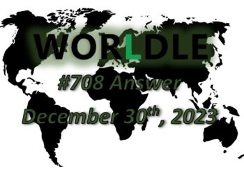 Daily Worldle 708 Answers - December 30th 2023