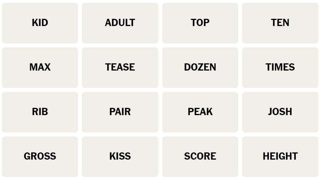 Daily NYT Connections 208 Puzzle - 5th January 2024
