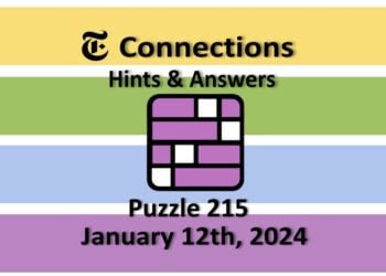 Daily NYT Connections 215 Answers - January 12th 2024