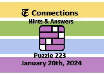 Daily NYT Connections 223 Answers - January 20th 2024