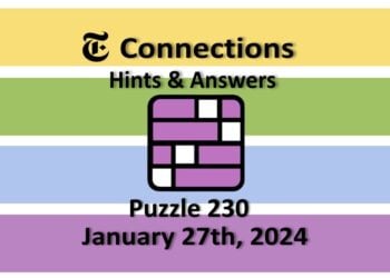 Daily NYT Connections 230 Answers - January 27th 2024