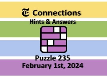 Daily NYT Connections 235 Answers - February 1st 2024