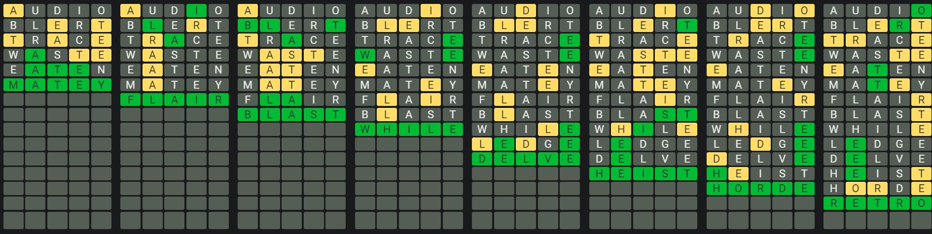 Daily Octordle 708 Sequence Answer - January 2nd 2024