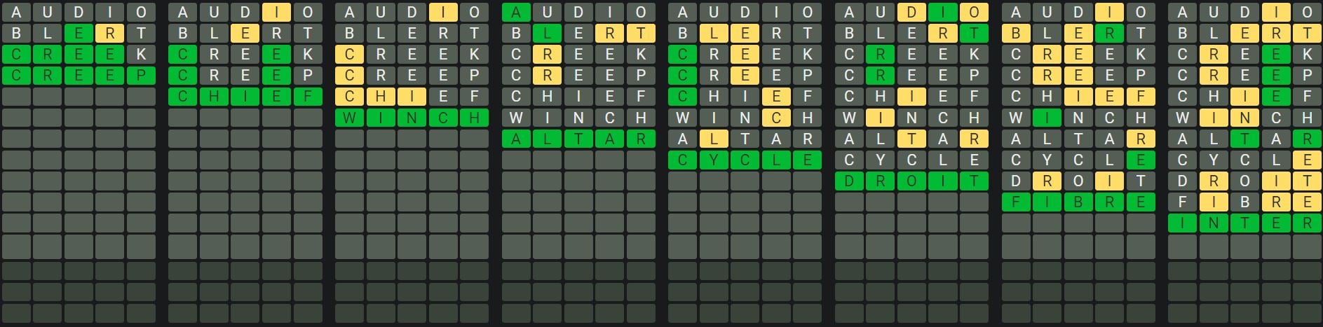 Daily Octordle 710 Sequence Answer - January 4th 2024