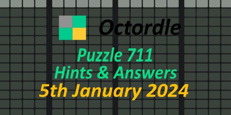 Daily Octordle 711 - January 5th 2024