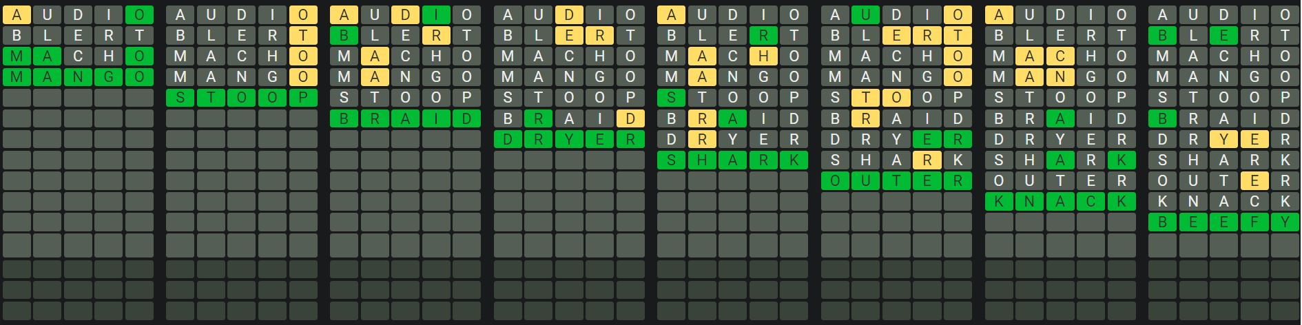 Daily Octordle 711 Sequence Answer - January 5th 2024