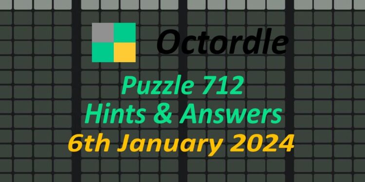 Daily Octordle 712 - January 6th 2024