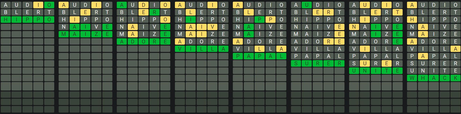 Daily Octordle 712 Sequence Answer - January 6th 2024