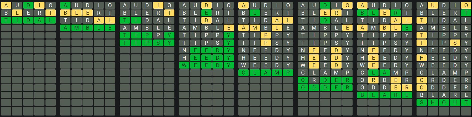 Daily Octordle 714 Sequence Answer - January 8th 2024