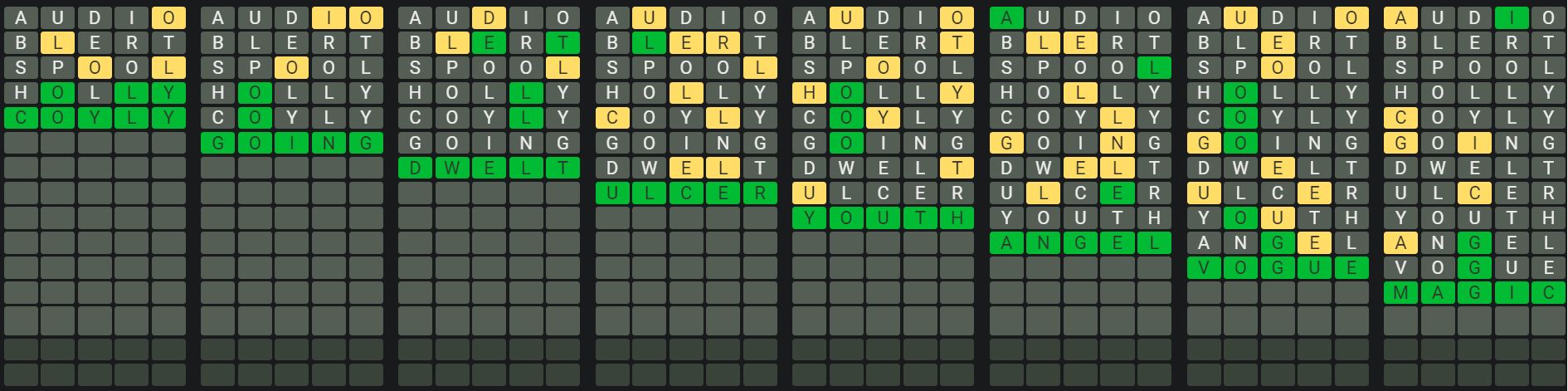 Daily Octordle 718 Sequence Answer - January 12th 2024