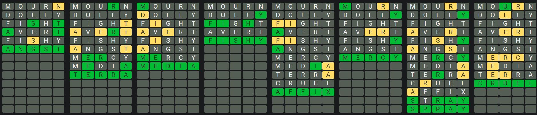 Daily Octordle 721 Rescue Answer - January 15th 2024