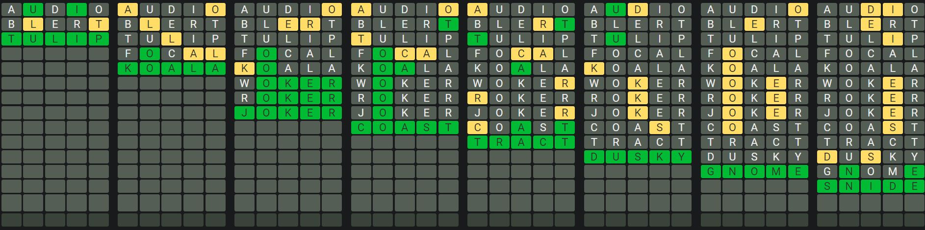 Daily Octordle 723 Sequence Answer - January 17th 2024
