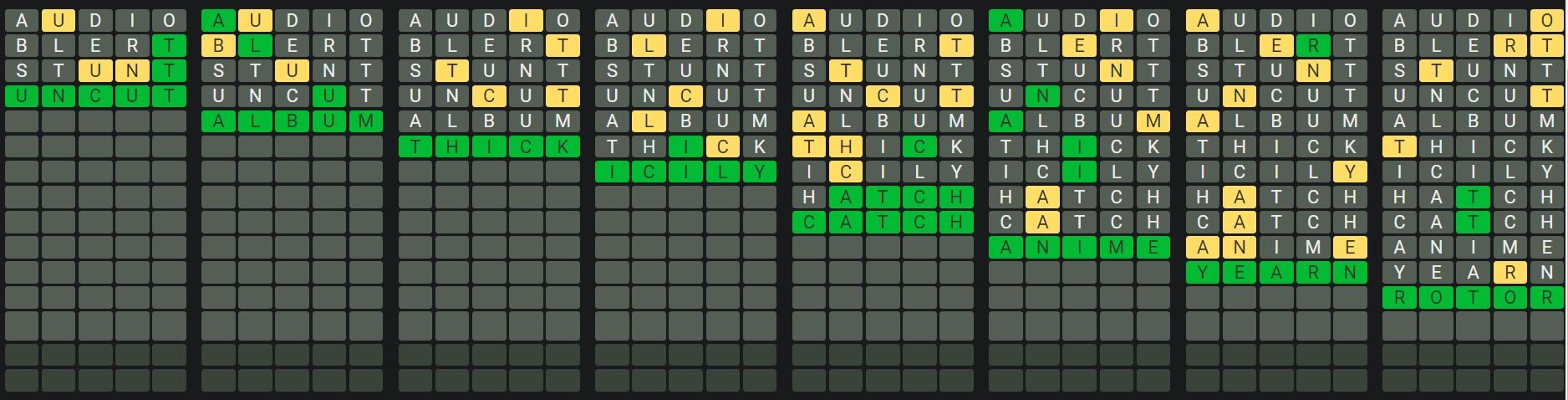 Daily Octordle 727 Rescue Answer - January 21st 2024