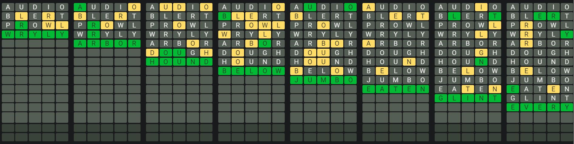 Daily Octordle 728 Sequence Answer - January 22nd 2024