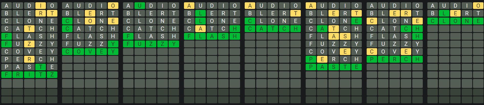 Daily Octordle Answer 711 - January 5th 2024