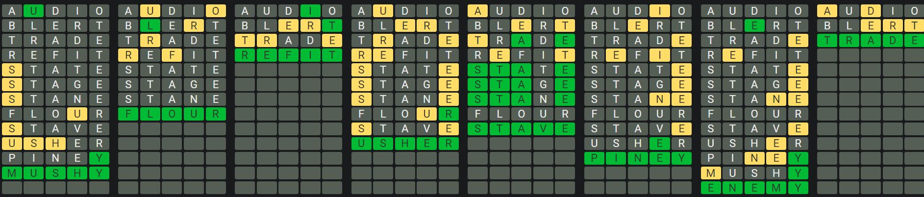 Daily Octordle 712 Sequence Answer - January 6th 2024