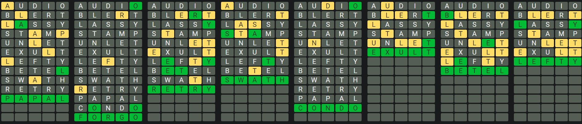 Daily Octordle Answer 717 - January 11th 2024