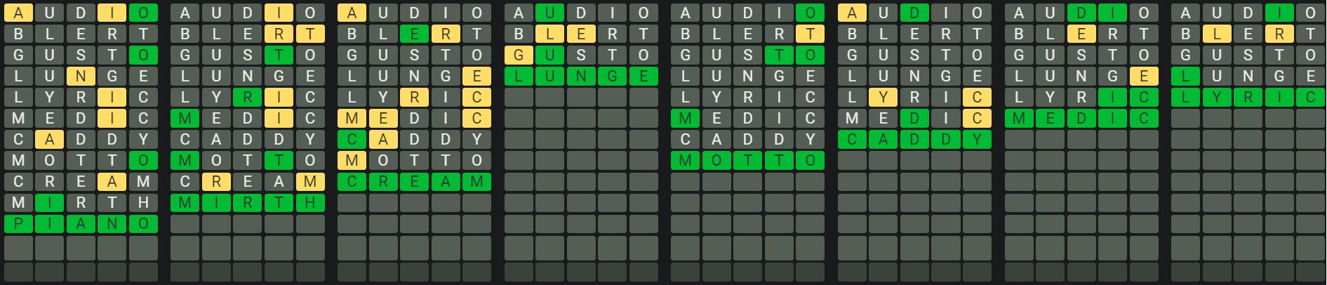 Daily Octordle Answer 718 - January 12th 2024