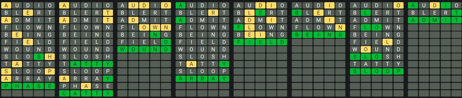 Daily Octordle Answer 722 - January 16th 2024