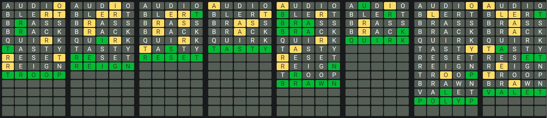 Daily Octordle Answer 724 - January 18th 2024