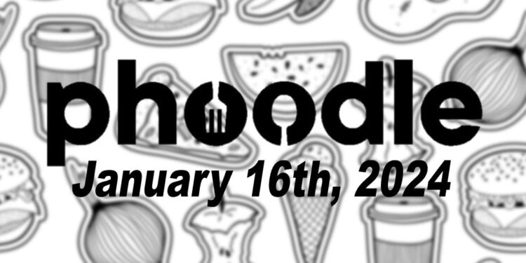 Daily Phoodle - 16th January 2024