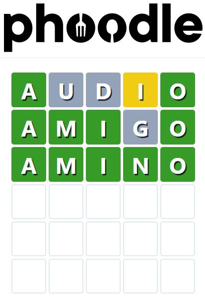 Daily Phoodle Answer 606 - 4th January 2024