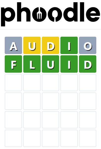 Daily Phoodle Answer 607 - 7th January 2024