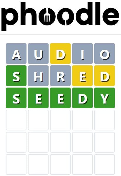 Daily Phoodle Answer 614 - 12th January 2024