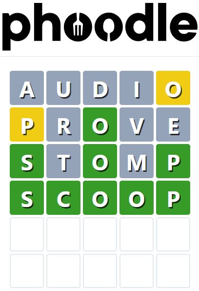 Daily Phoodle Answer 617 - 15th January 2024