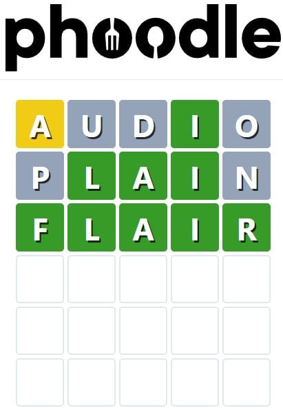 Daily Phoodle Answer 624 - 22nd January 2024