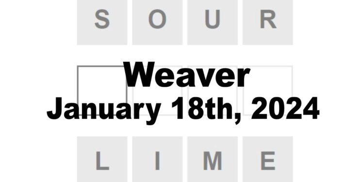 Daily Weaver Answers - 18th January 2024