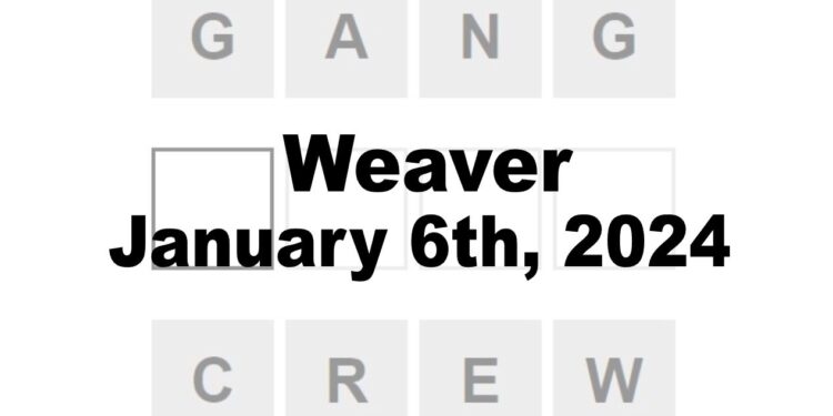 Daily Weaver Answers - 6th January 2024