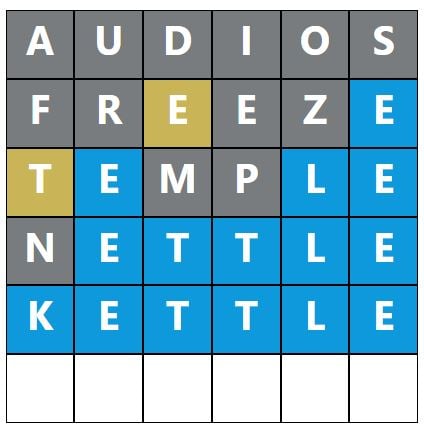 Daily Word Hurdle #1442 Afternoon Answer - 8th January 2024