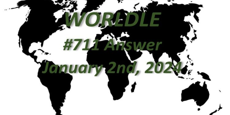 Daily Worldle 711 Answers - January 2nd 2024