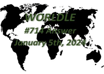 Daily Worldle 714 Answers - January 5th 2024