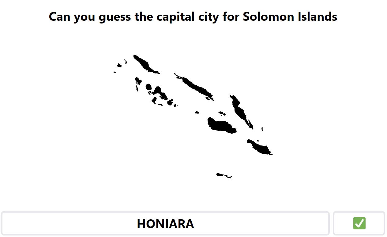 Daily Worldle 715 Bonus Capital City - January 6th 2024