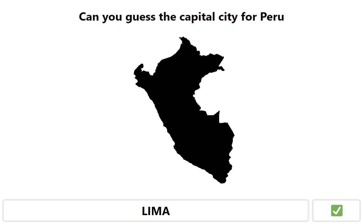Daily Worldle 719 Bonus Capital City - January 10th 2024