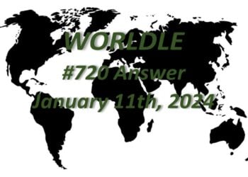 Daily Worldle 720 Answers - January 11th 2024