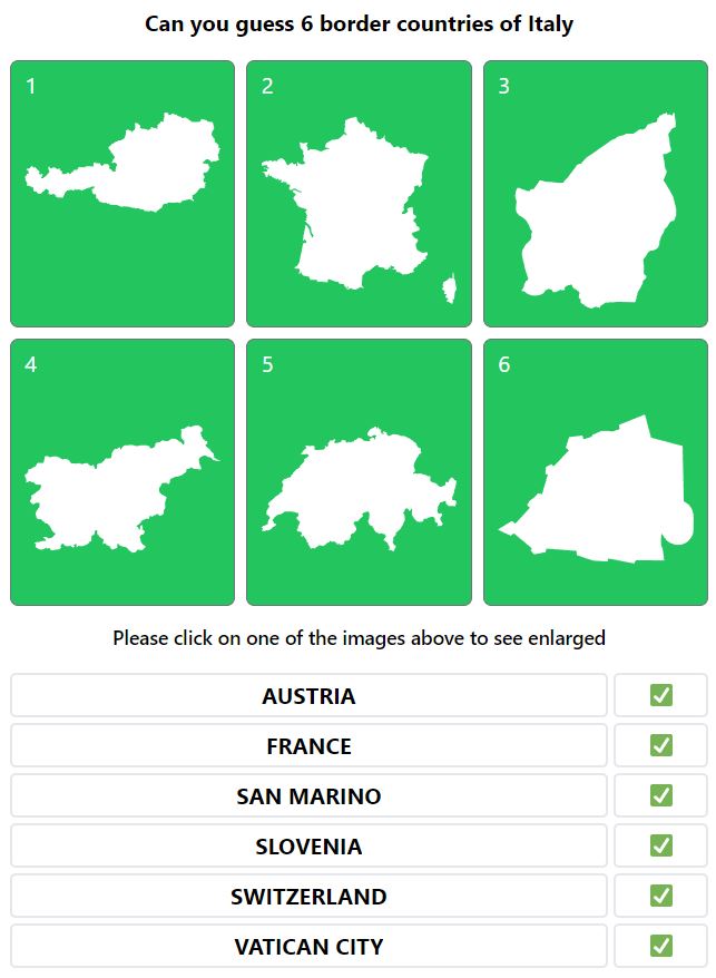 Daily Worldle 720 Bonus Neighbouring Countries Answers - January 11th 2024